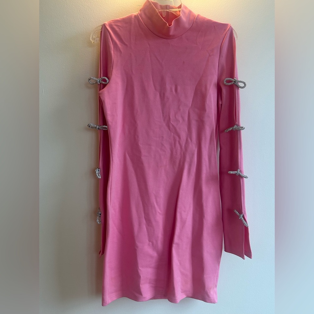 FN Jessica Bow Embellished Mini Dress